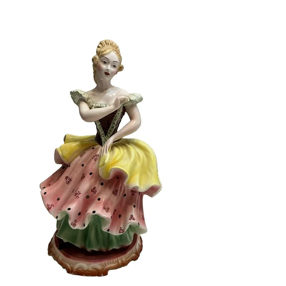 Vintage Italian Porcelain Figurines Pair Made in Italy Capodimonte Style Set 2 - Picture 12 of 13